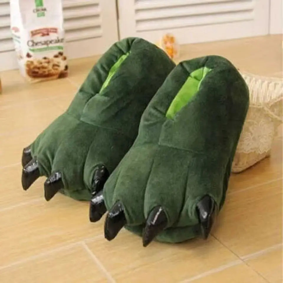 Cozy Dinosaur Paw Monster Slippers